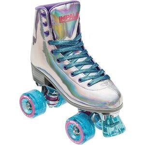 NEW IN BOX Impala Rollerskates Quad Skate Holographic Rainbow Women’s Size 5